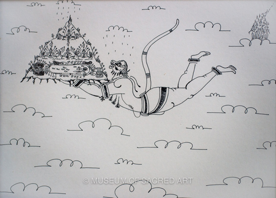 Hanuman Carrying A Mountain