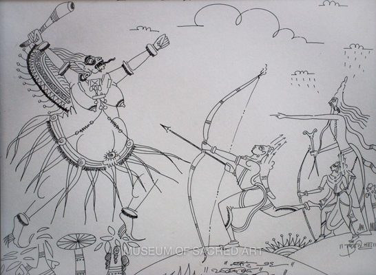 Lord Rama Kills A Demon