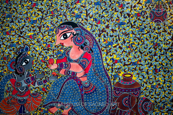 Mother Yasoda Feeding Little Krishna