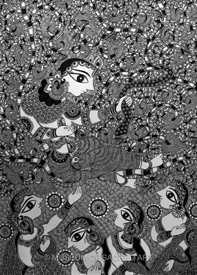 Krishna Steals Gopi's Saris