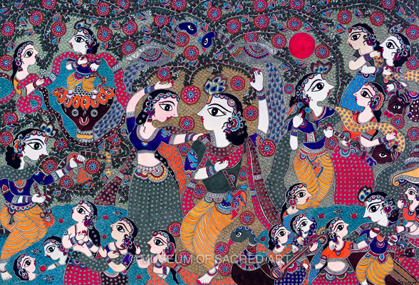 Six pastimes of Krishna with the Gopis
