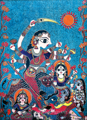 Goddess Durga Displays her Weapon