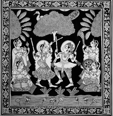 Krishna Dancing With Gopis