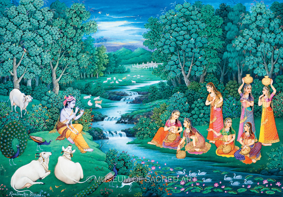 Krishna Watches The Gopis Fetch Water