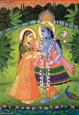 Radha Offers Betel Nut to Krishna