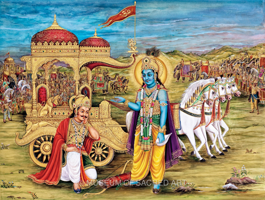 Krishna Instructs A Perplexed Arjun