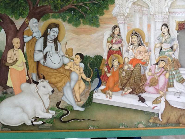 Siva, Parvati And Ganesha