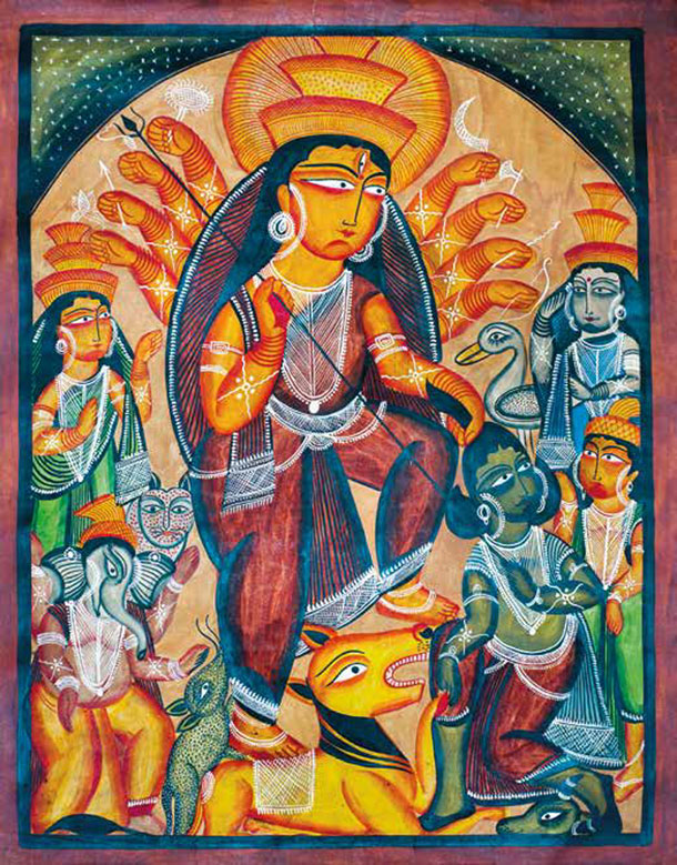 Goddess Durga Subdues Mahisha